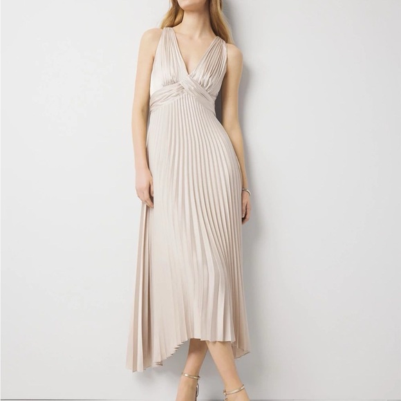 White House Black Market Dresses & Skirts - WHBM $220 Satin Pleated Midi Dress